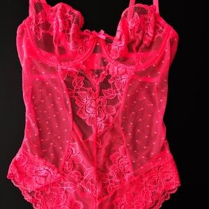 PINK LACE TEDDY/BODYSUIT